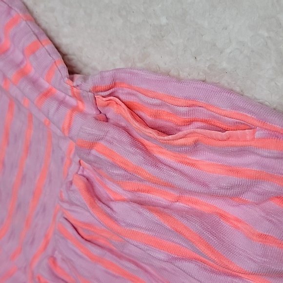 Cat & Jack S 6/6X Cotton Pink Orange Striped Dress - Picture 6 of 12
